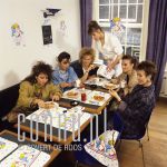 18-04-1986 Dolly Dots, Ria Brieffies, Angela Groothuizen, Angéla Kramers, Esther Oosterbeek en Patty Zomer at restaurant in Amsterdam. Photo: Govert de Roos/Connu